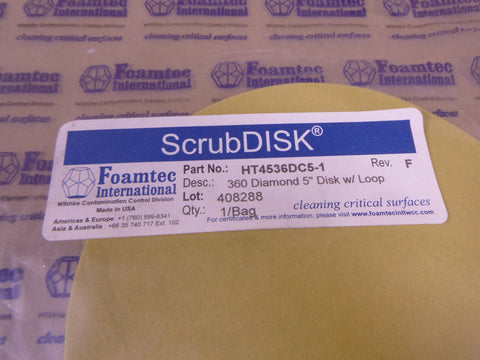 Foamtec ScrubDisk HT4536DC5-1 360 Diamond 5" Disk w/ Loop 408288 | Industrial MRO Tools and Replacement Industrial Equipment Components