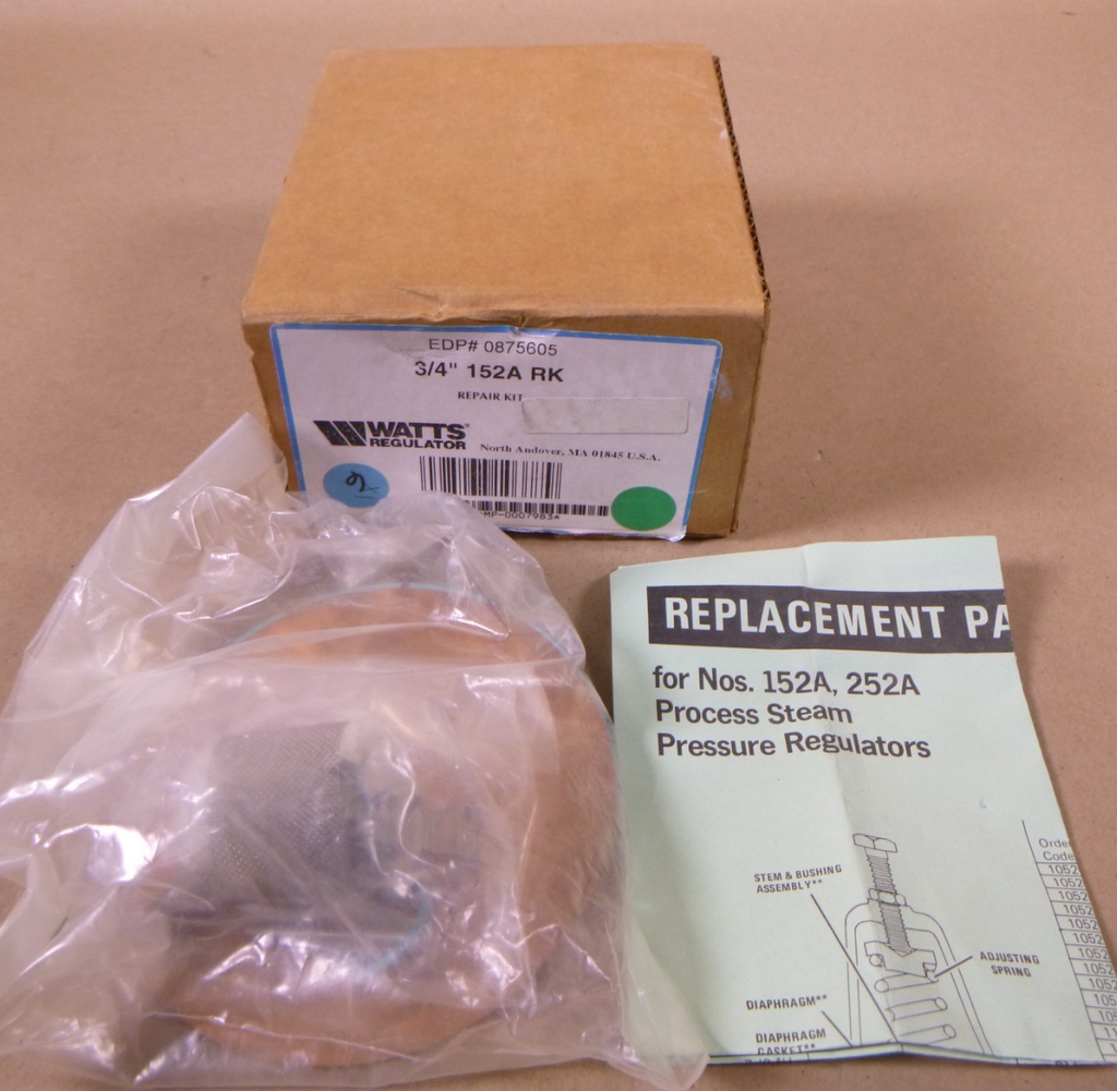 Watts 3/4" 152A RK Process Steam Pressure Regulator Repair KIt | Industrial MRO Replacement Parts, Manufacturing Machine Parts & Components, Heavy Equipment Parts Supplier