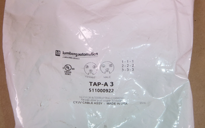 Mini Power Tee Connector: 7/8" male to 7/8" female and 7/8" female, 3-pin(2+PE) | Electrical MRO Replacement Parts &amp; Components and Commercial Electrical Supplies Company