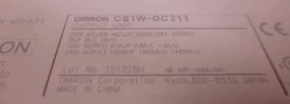 Omron CS1W-OC211 PLC Output Unit | Electrical MRO Replacement Parts &amp; Components and Commercial Electrical Supplies Company