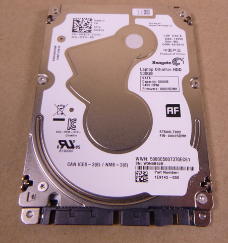 USED (12x) Seagate Laptop Ultrathin ST500LT032 500GB 2.5" SATA Hard Drive | Electrical MRO Replacement Parts & Components and Commercial Electrical Supplies Company