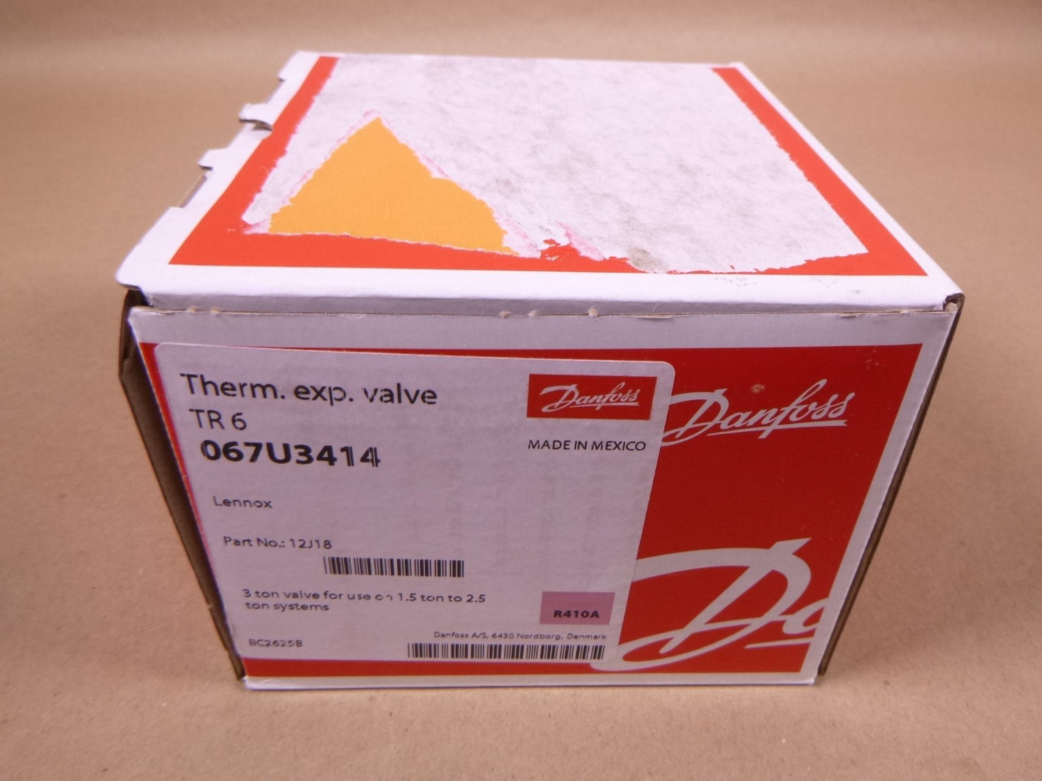 Danfoss 067U3414 12J18 Thermostatic Expansion Valve TR6 3 Ton For 1.5 To 2.5 Ton | Industrial MRO Replacement Parts, Manufacturing Machine Parts &amp; Components, Heavy Equipment Parts Supplier