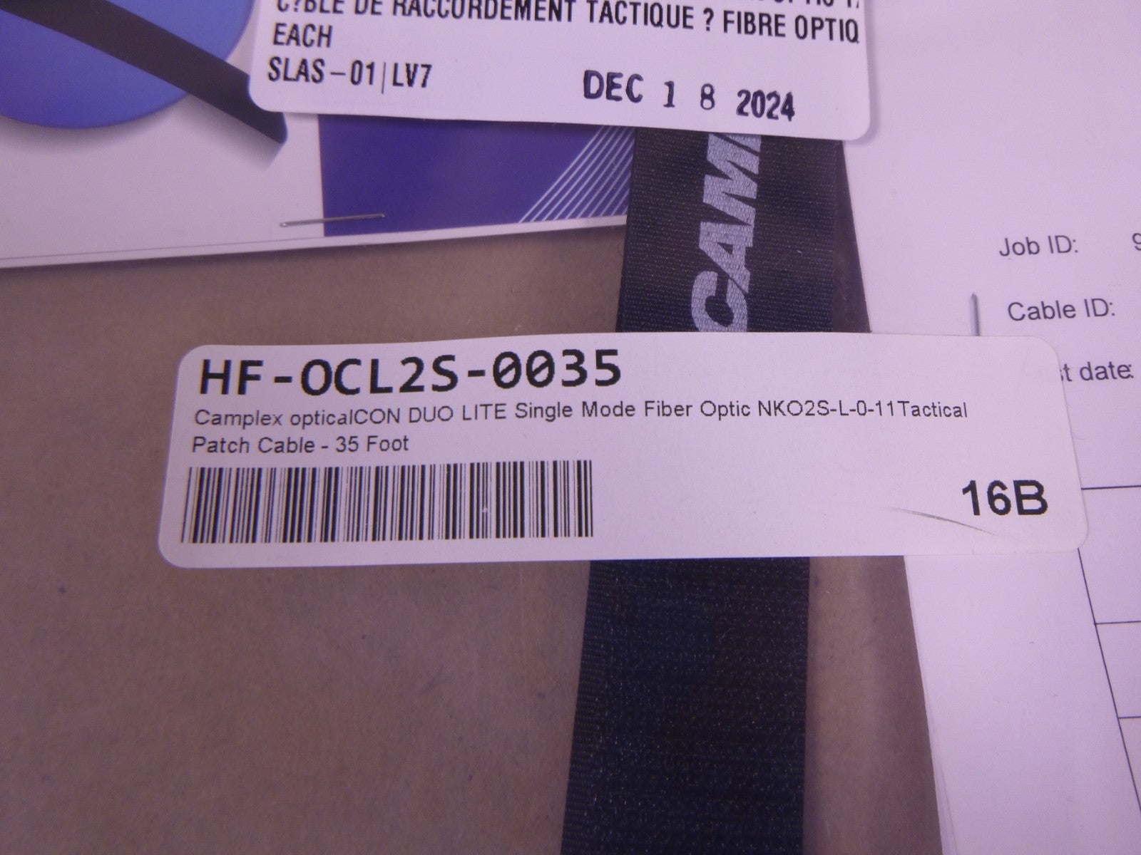 Camplex opticalCON LITE DUO Singlemode Fiber Optic Tactical Cable HF-OCL2S-0035 | Electrical MRO Replacement Parts &amp; Components and Commercial Electrical Supplies Company