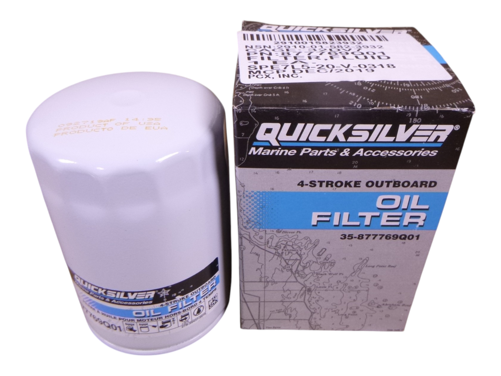 (12 Pack) Quicksilver 35-877769Q01 OEM Oil Filter Verado 200-400HP 4-Stroke