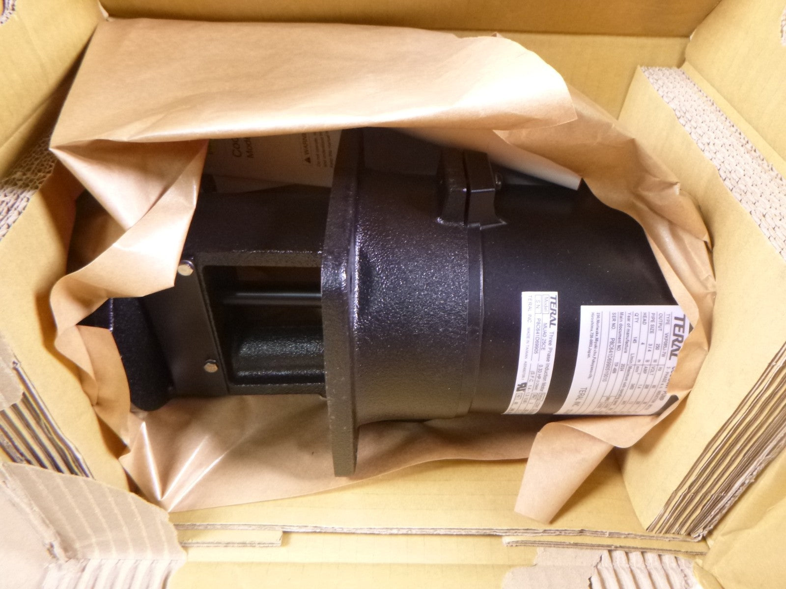 VKP085J-7W Teral 250W 2P Coolant Pump 208-230/460V 60Hz VKP085J | Industrial Electric Motors, Pumps &amp; Parts