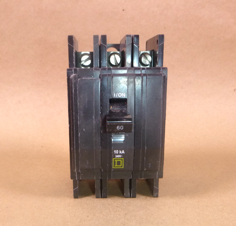 QOU360 - Square D 60 Amp 3 Pole 240VAC Circuit Breaker (TAKE-OFF) | Electrical MRO Replacement Parts & Components and Commercial Electrical Supplies Company