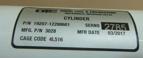 ONODI TOOL & ENGINEERING OTE 12288601 3028 CYLINDER M1 , 3040-01-099-6469