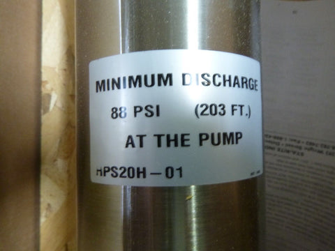 Sta-Rite HPS20H-01 Stainless Steel Booster Pump 3 HP, 20 GPM, 155 PSI, 1 PHASE