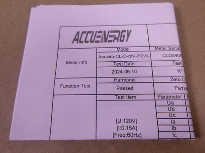 Accuenergy Acuvim CL-D-mV-P2V4 Power &amp; Energy Meter 20-60Vdc 5W mV RS485 | Electrical MRO Replacement Parts &amp; Components and Commercial Electrical Supplies Company