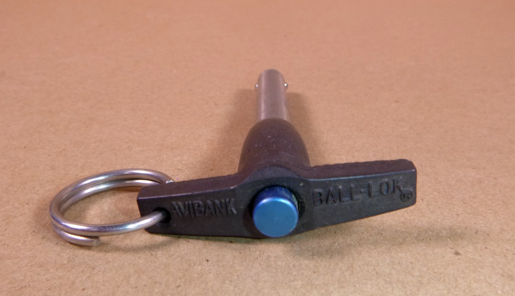 3/8" Shank x 2" Grip Length T Hdl Stainless Steel Quick Release Pin Avibank USA