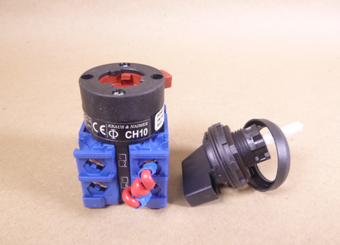 Kraus & Naimer CH10 Rotary Switch 20 Amp 600 Vac 4 Pole, On-Off-On | Electrical MRO Replacement Parts & Components and Commercial Electrical Supplies Company