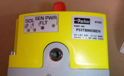 P33TB96DBEN Parker Global FRL Safety Exhaust Valve With Soft Start 24 Vdc | Industrial MRO Replacement Parts, Manufacturing Machine Parts & Components, Heavy Equipment Parts Supplier