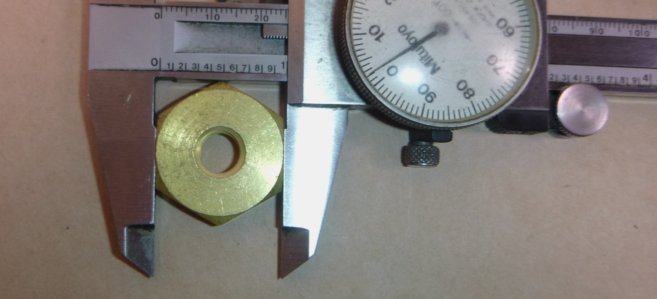 C.E. Niehoff Generator Terminal Brass Nut 3/8-16 , 1/4" Thick, 1" Wrench Size