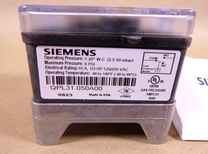 Siemens QP Series QPL31.050A00 Automatic Reset Low Pressure Switch, 1 to 20" WC