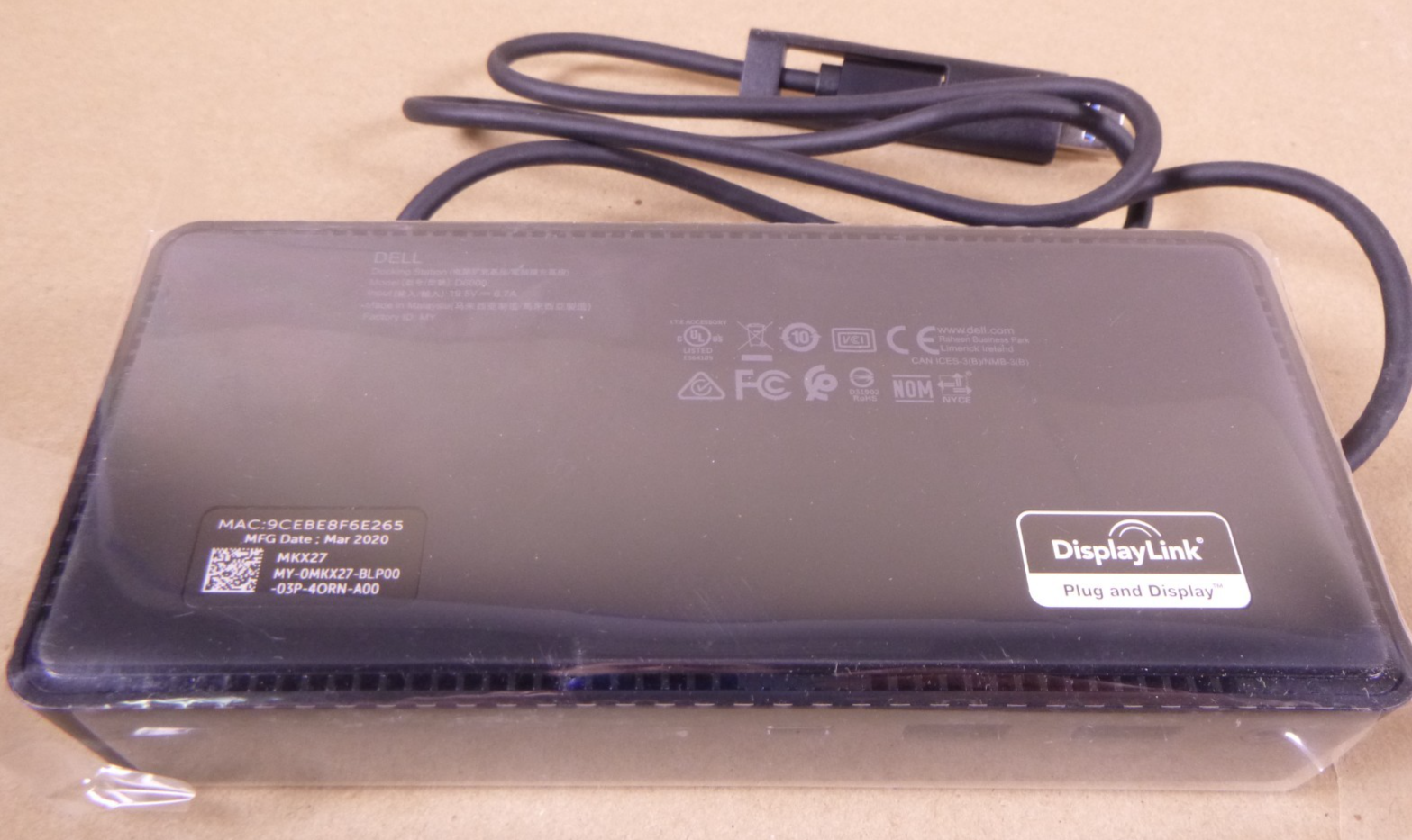 USED Dell D6000 4K USB-C TO 4K PORT 130W Universal Dock 452-BCZF | Electrical MRO Replacement Parts &amp; Components and Commercial Electrical Supplies Company
