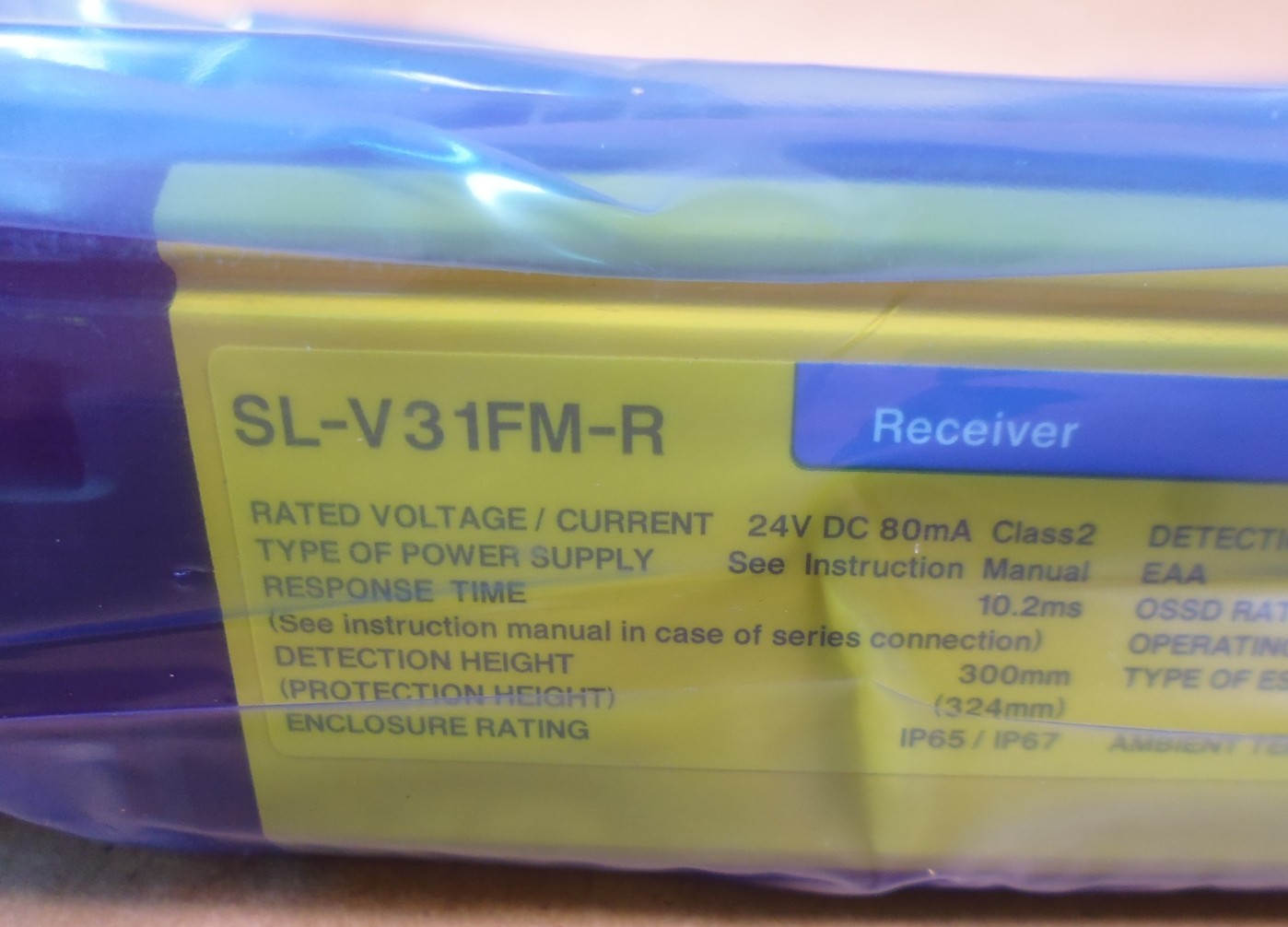 Keyence SL-V31FM Safety Light Curtain Set , SL-V31FM-T , SL-V31FM-R | Electrical MRO Replacement Parts &amp; Components and Commercial Electrical Supplies Company