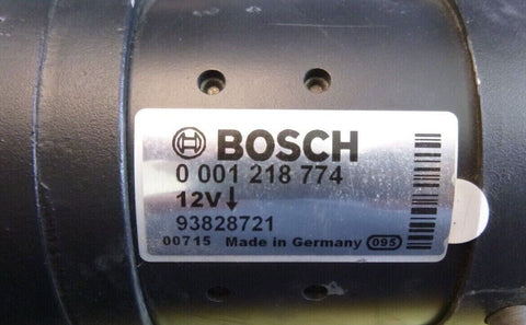 Genuine Bosch 12V 9T Starter 0-001-218-174,  0-001-218-774 Iveco P/N 93828721