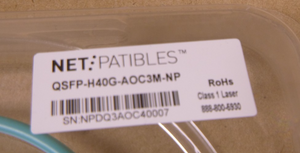 Replacement QSFP-H40G-AOC3M - 40GBASE Active Optical 3M QSFP+ to QSFP+ 850nm | Electrical MRO Replacement Parts & Components and Commercial Electrical Supplies Company