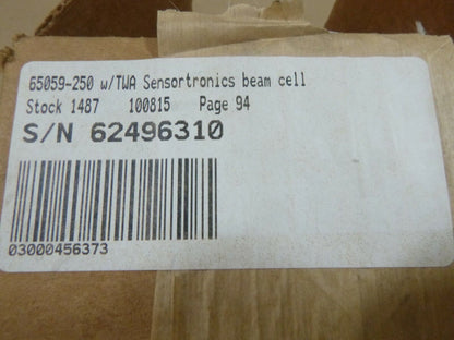 65059-250 TWA Sensortronics 250 Lbs. Beam Load Cell 3.003mV/V | Industrial MRO Replacement Parts, Manufacturing Machine Parts &amp; Components, Heavy Equipment Parts Supplier