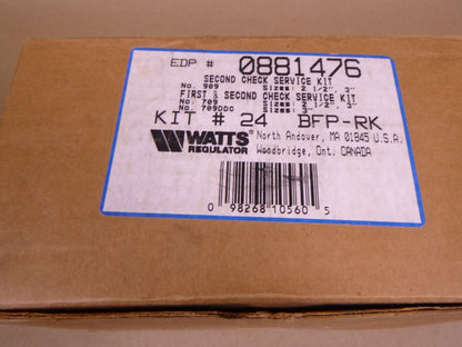 Watts 24 BFP-RK 709ddc 709 909 3" / 2-1/2" Second Check Service Kit 0881476