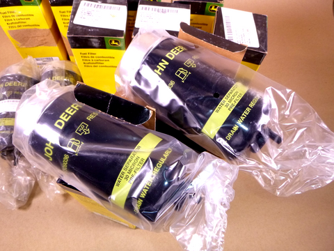 RE509036 Genuine OEM John Deere Primary Fuel Filter (Lot of 11 Pcs.) Made in USA | Industrial Tractor Parts Supplier and Surplus Tractor Parts & Accessories