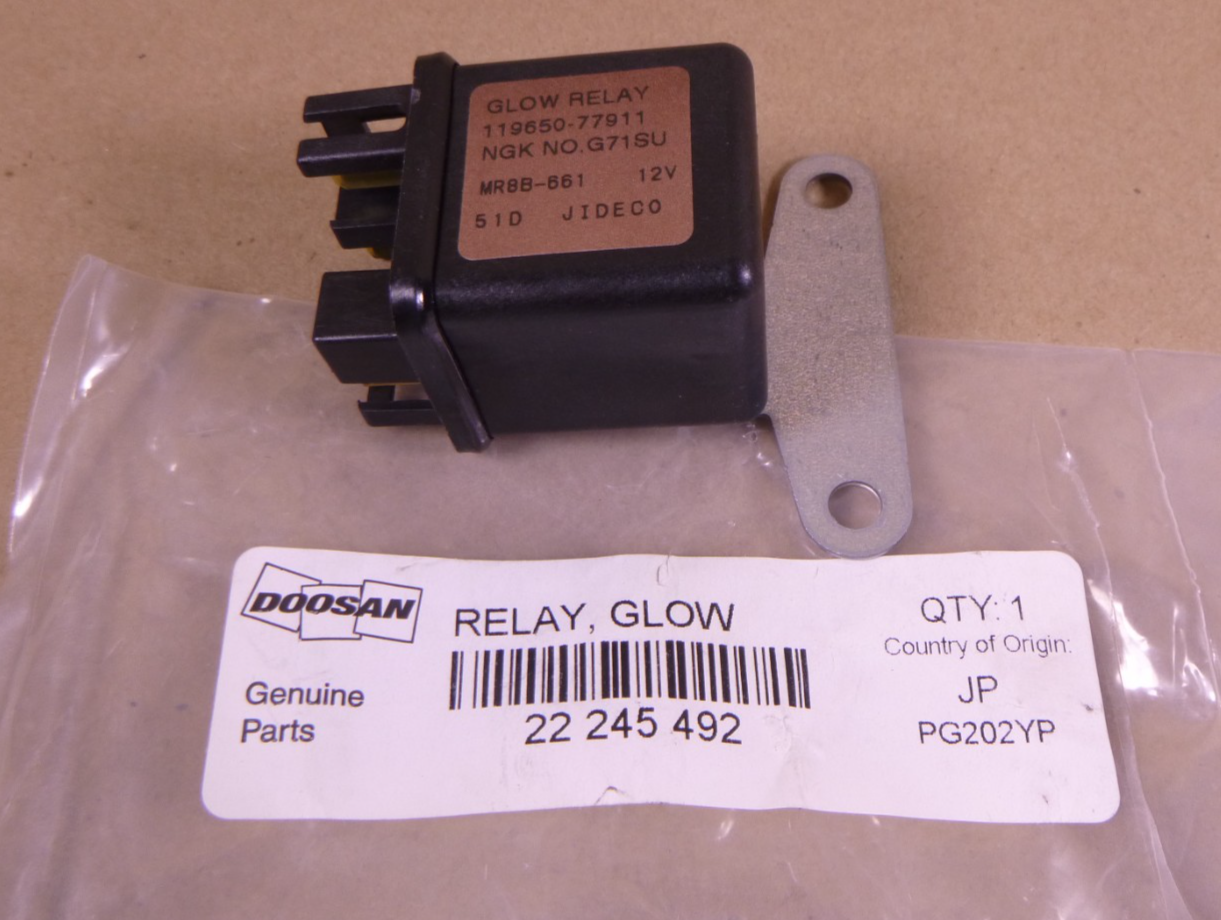 22245492 Doosan Glow Relay Fuel Solenoid For Ingersoll Rand Doosan Compressor | Replacement Truck Parts, Trailer Accessories, Automobile Supplies, Car Parts &amp; Accessories