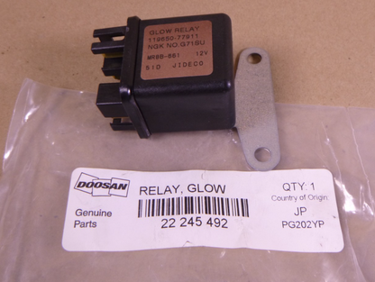 22245492 Doosan Glow Relay Fuel Solenoid For Ingersoll Rand Doosan Compressor | Replacement Truck Parts, Trailer Accessories, Automobile Supplies, Car Parts &amp; Accessories