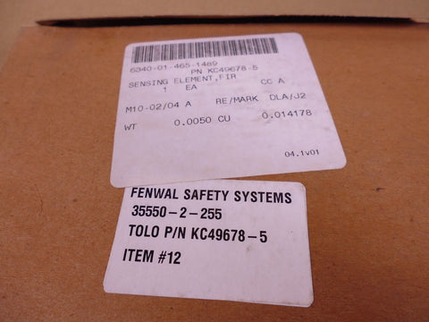 2x Fenwal Kidde 35550-2-255 Detector Sensing Element , 6340-01-465-1489