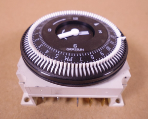 24-Hour 24V Electromechanical Panel Mount Timer Module, 15 Minute Intervals, 21A