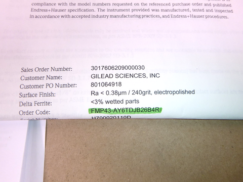 Endress + Hauser Levelflex M FMP43 Guided Radar Level Transmitter - Hygienic App | Electrical MRO Replacement Parts & Components and Commercial Electrical Supplies Company