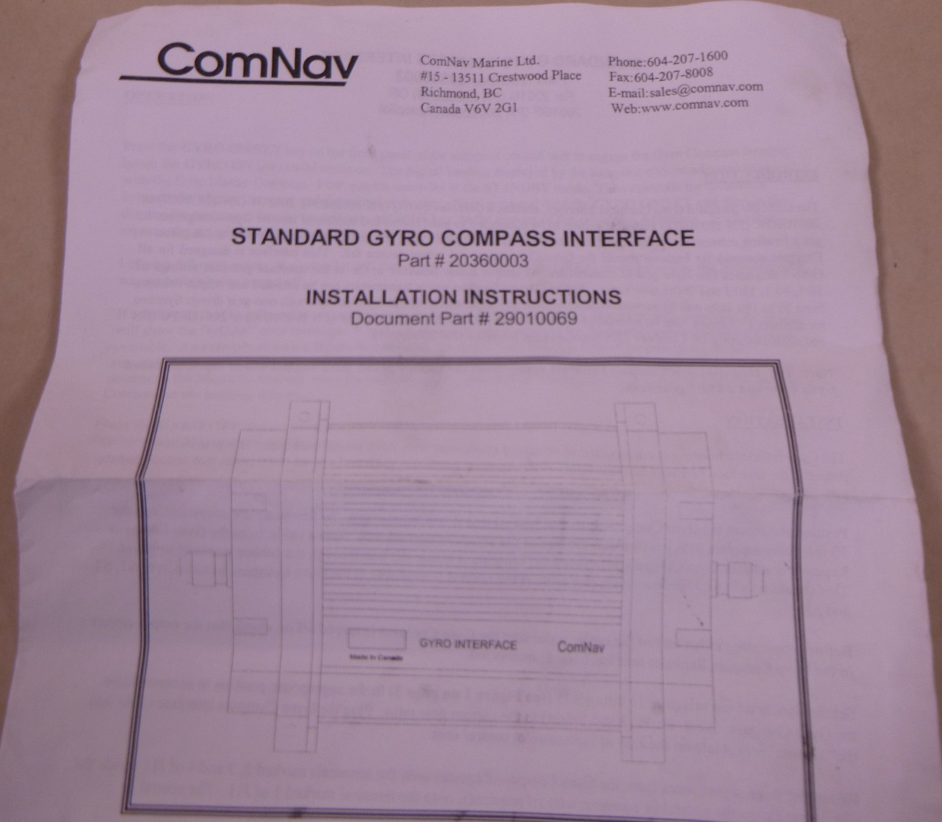 *READ* ComNav Gyro 20360003 Compass Interface Box For Marine 2001G Or 2001GF *7-PIN Connection* | Replacement Truck Parts, Trailer Accessories, Automobile Supplies, Car Parts &amp; Accessories