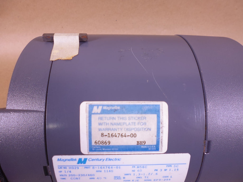 Magnetek H029 1/4HP Electric Motor Round Body C-Face H56C 1140RPM 3 Phase | Industrial Electric Motors, Pumps & Parts