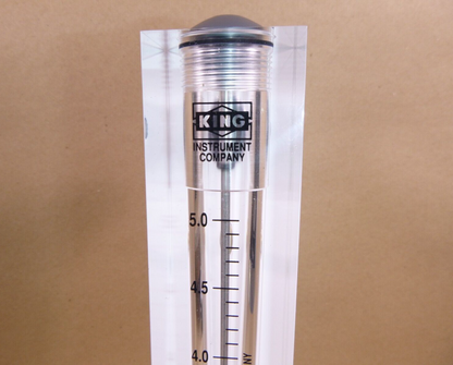 75202107C06 King Instruments Panel Mount Acrylic Block Rotameter 5 GPM, NEW | Industrial MRO Tools and Replacement Industrial Equipment Components