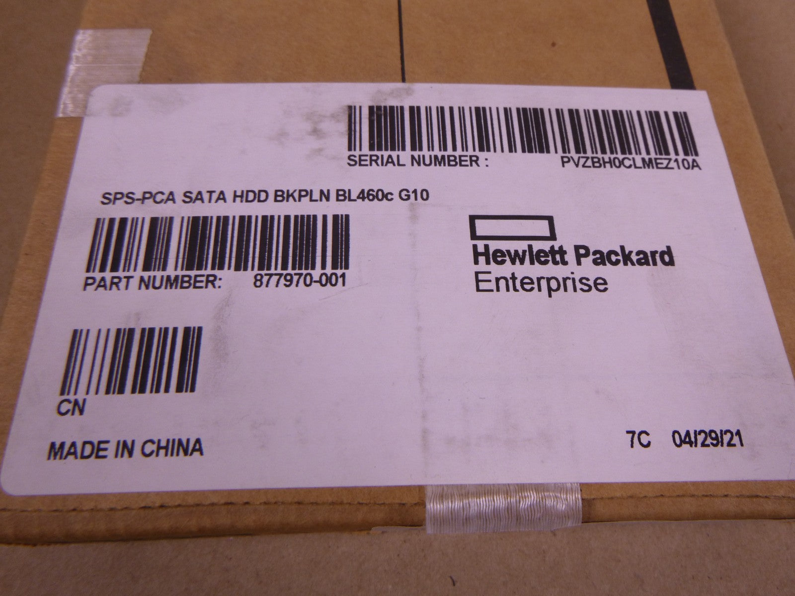 USED HPe 877970-001 BL460c Gen10 SATA Backplane 847013 | Electrical MRO Replacement Parts &amp; Components and Commercial Electrical Supplies Company