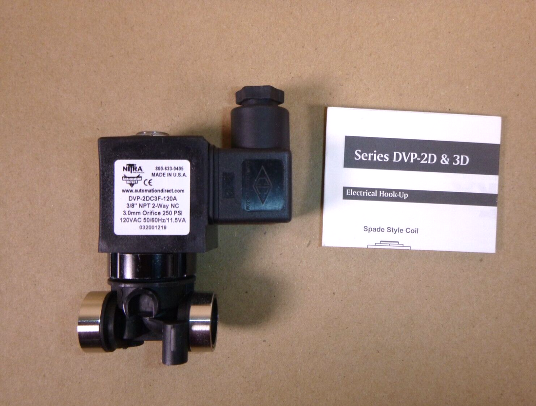 NITRA DVP-2DC3F-120A Solenoid Valve, 2-Way, 2-Pos N.C. 3/8" FNPT inlet / outlet | Industrial MRO Replacement Parts, Manufacturing Machine Parts &amp; Components, Heavy Equipment Parts Supplier
