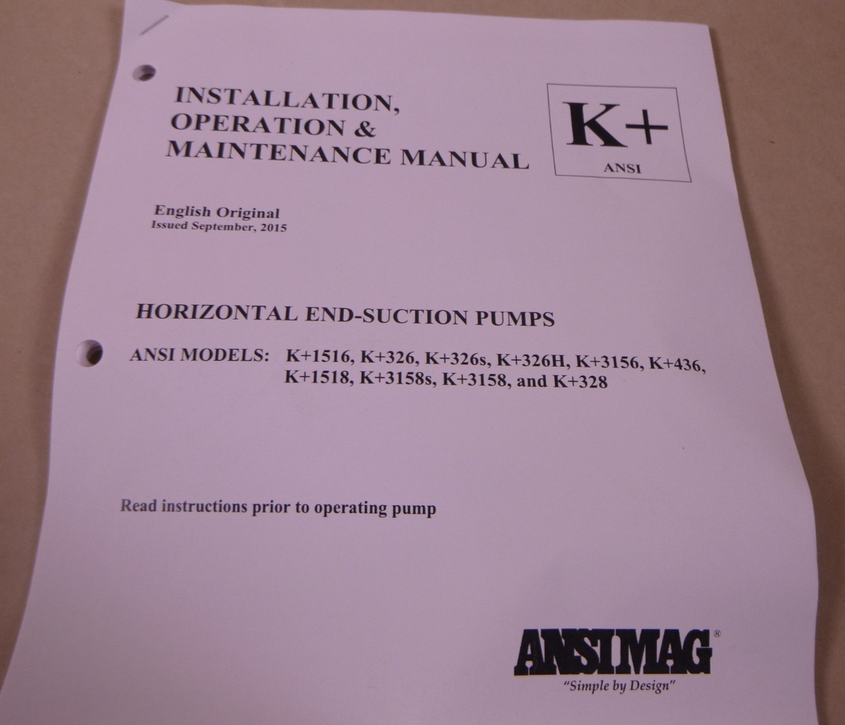 Ansimag P2236G Drive End C-Drive 254/256TC 284/286TSC For K+ Series Pump | Industrial Electric Motors, Pumps &amp; Parts