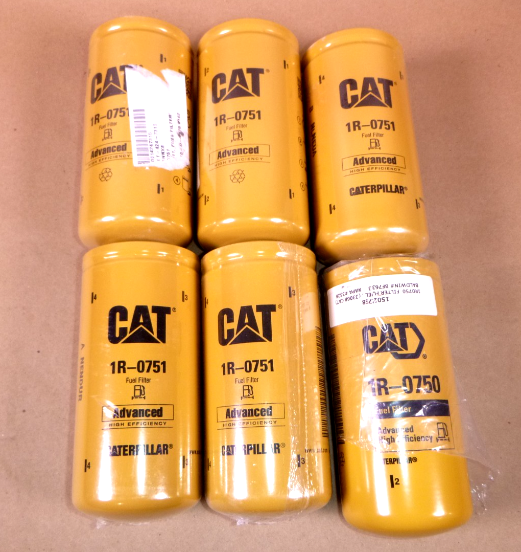 (Lot of 6) Caterpillar Fuel Filter 1R-0751 For C7 C9 3126B 3126E C-9 3116 3126 | Industrial Tractor Parts Supplier and Surplus Tractor Parts &amp; Accessories