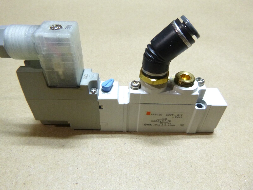 SMC SY5120-9DZE-01T-X442, 4/5 PORT SOLENOID VALVE (UNUSED TAKE-OFFS) | Industrial MRO Replacement Parts, Manufacturing Machine Parts & Components, Heavy Equipment Parts Supplier