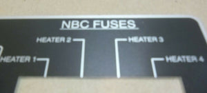 NBC CONTROL PANEL NBC FUSES IDENTIFICATION PLATE FOR HUMVEE 9905-01-265-1132