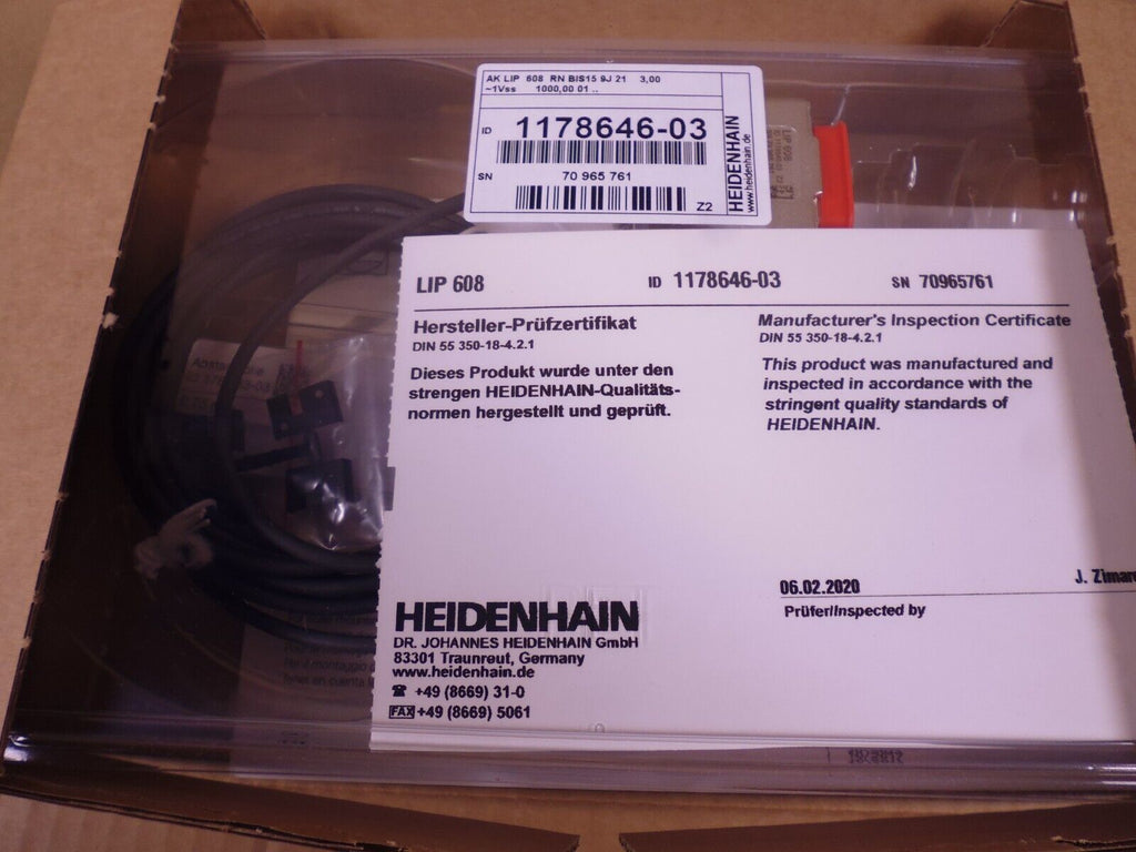 Heidenhain 1178646-03 Scanning Head Encoder AK LIP 608 RN BIS15 9J 21 3,00 | Electrical MRO Replacement Parts & Components and Commercial Electrical Supplies Company