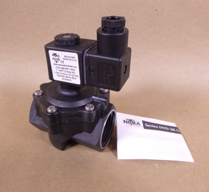 NITRA DVD-2BC6F-120A Solenoid Valve, 2-way, 2-position, N.C, 1" NPT, 120 V.