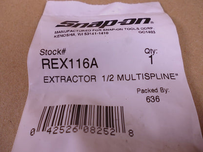 (22pc) Snap-on Multispline Screw Extractor 1/2" Hex REX 112A 113A 114A 115A 116A | Industrial MRO Tools and Replacement Industrial Equipment Components