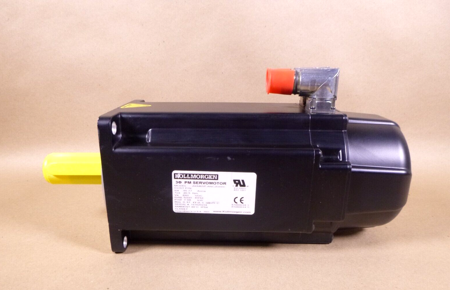 Kollmorgen AKM65P-ANC2DB00 Brushless DC Servo Motor 3.98 KW, 5000 Rpm, 640 Vdc | Industrial Electric Motors, Pumps &amp; Parts