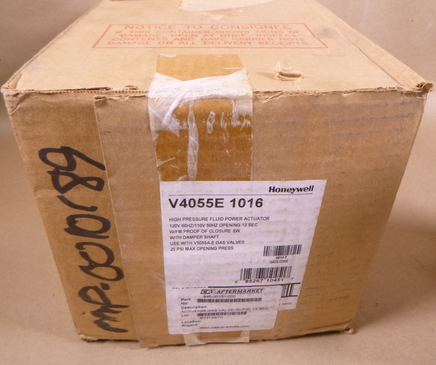 Honeywell V4055E1016 On/Off Fluid Power Gas Valve Actuator 120 Volt V4055E 1016 | Industrial MRO Replacement Parts, Manufacturing Machine Parts &amp; Components, Heavy Equipment Parts Supplier