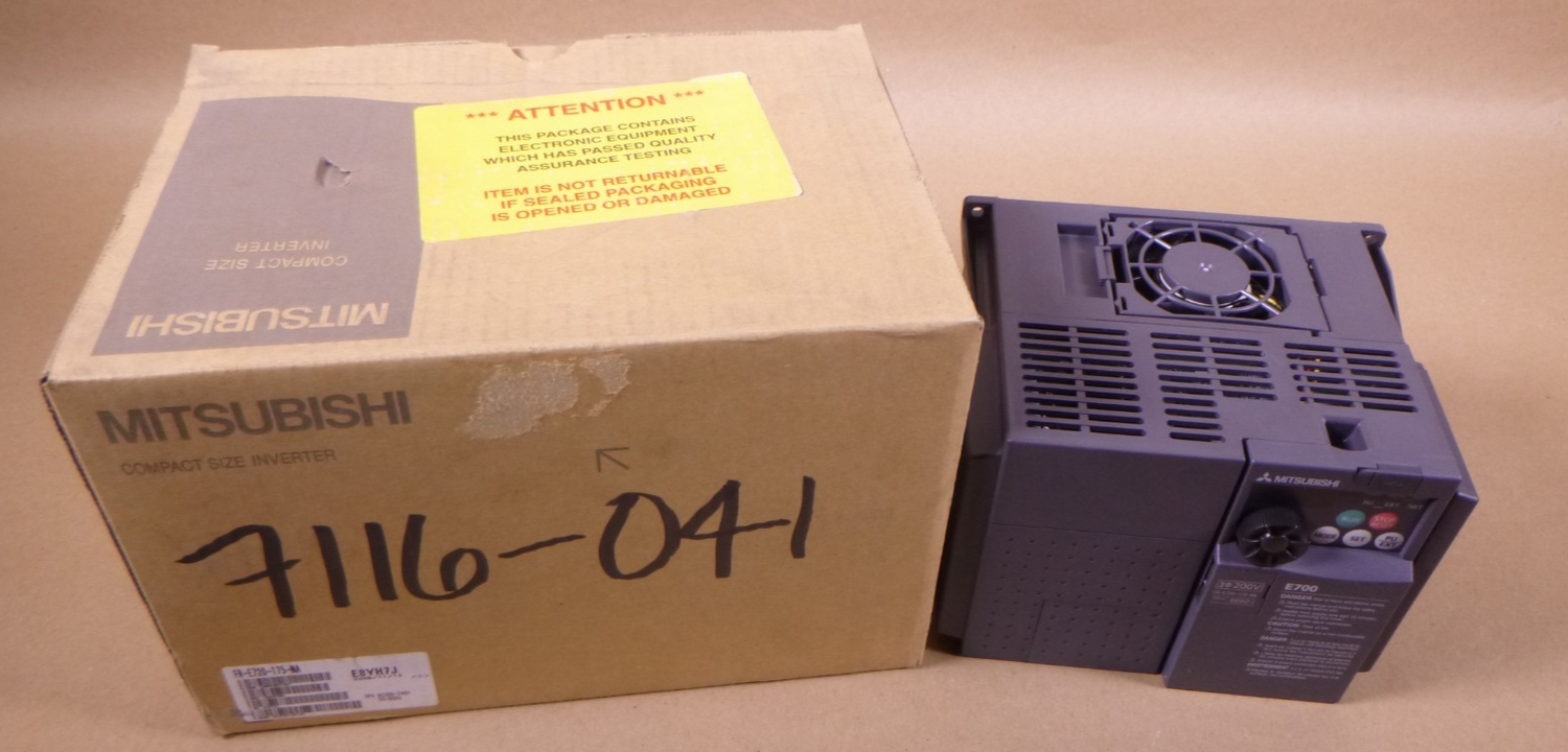FR-E720-175-NA Mitsubishi E700 Series Inverter 5HP 200-240VAC 3PH | Electrical MRO Replacement Parts &amp; Components and Commercial Electrical Supplies Company