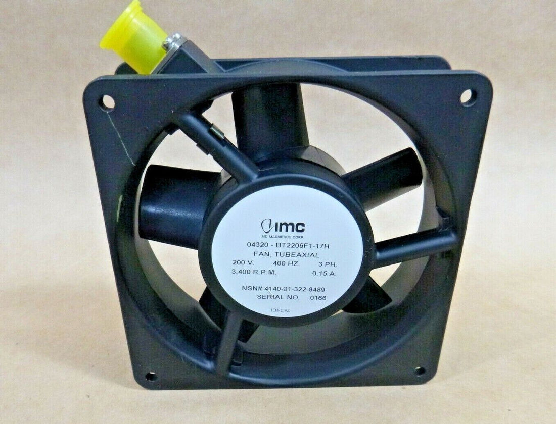 USGI IMC Magnetics 400 Hz. Tubeaxial Fan 3400 Rpm 200 Volt BT2206F-1-17-H | Electrical MRO Replacement Parts &amp; Components and Commercial Electrical Supplies Company