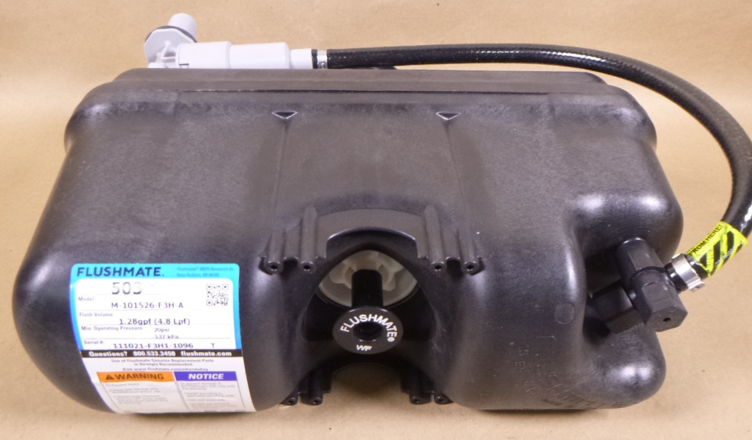 Flushmate 503 Series M-101526-F3H-A Pressure Assist System 1.28 GPF