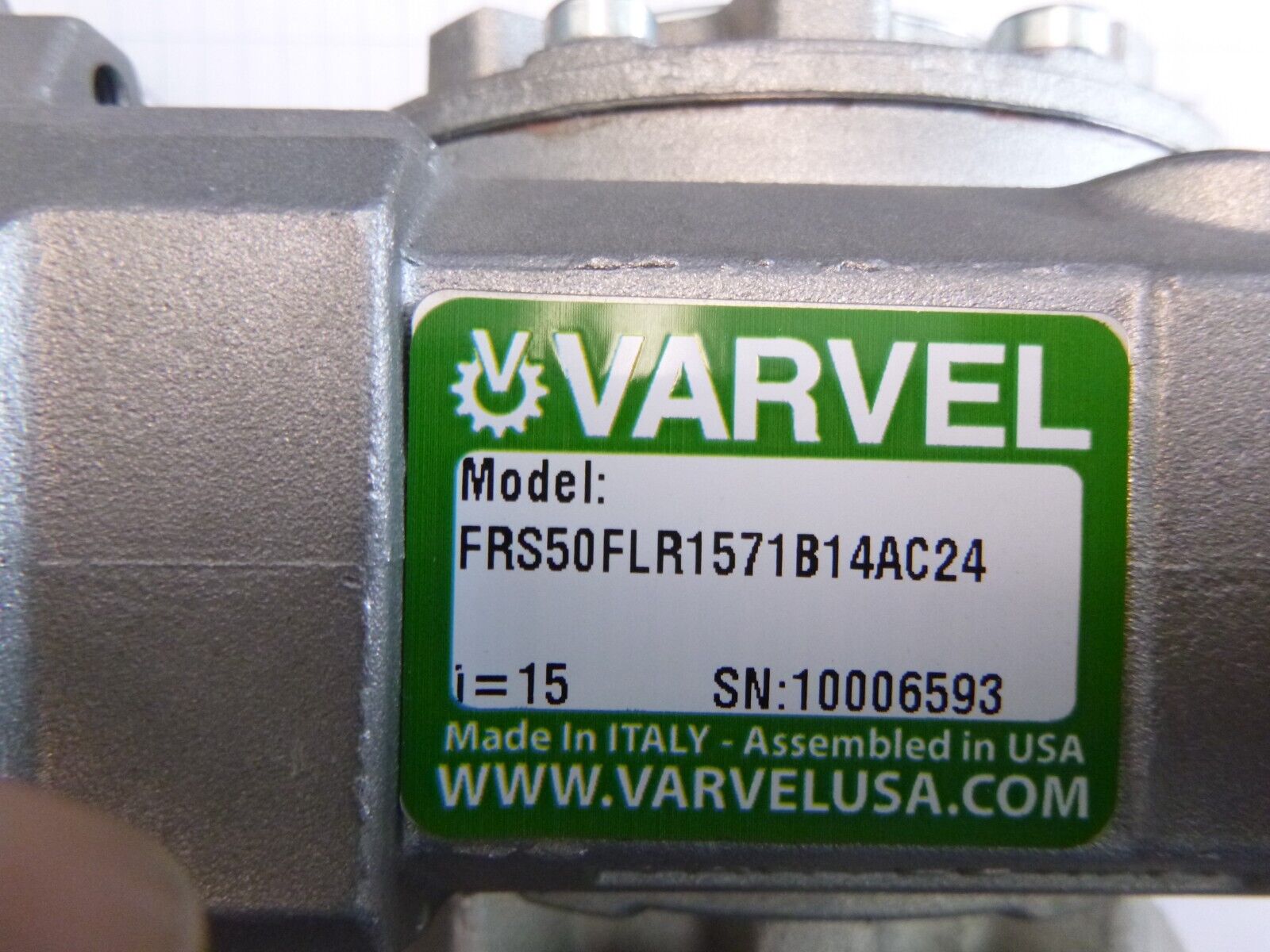Varvel FRS50 Gearbox - Speed Reducer FRS50FLR1571B14AC24, 24MM Hollow Shaft | Industrial Electric Motors, Pumps &amp; Parts