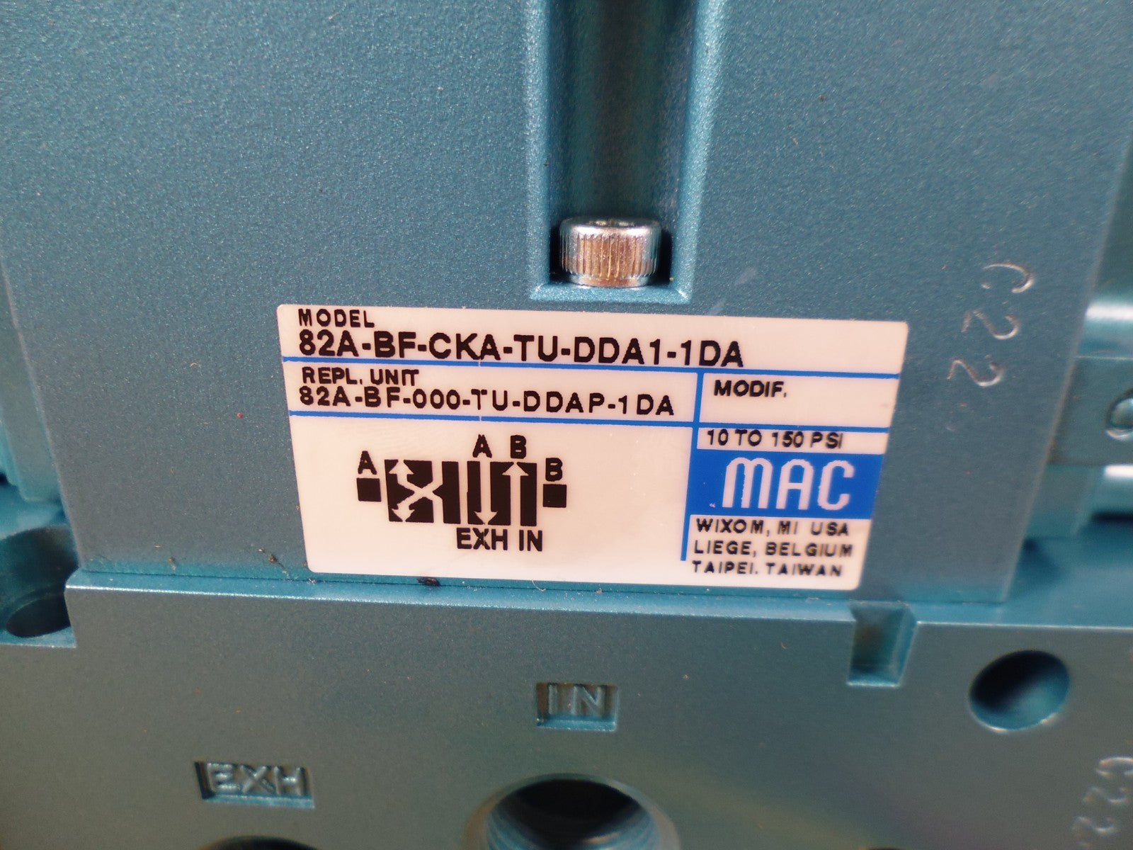 MAC 82A-BF-CKA-TU-DDA1-1DA Solenoid Valve 4 Way 2-Pos 24VDC 5.4W 150PSI | Electrical MRO Replacement Parts &amp; Components and Commercial Electrical Supplies Company