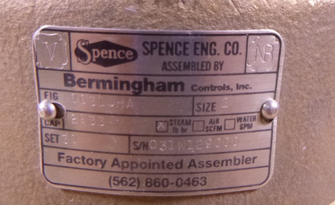 Spence 0031JHA Relief Valve Bronze , 2", 2933 CAP, 30 PSI | Industrial MRO Replacement Parts, Manufacturing Machine Parts & Components, Heavy Equipment Parts Supplier